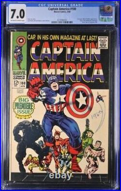 Captain America #100 Marvel Comics, 4/68 CGC 7.0