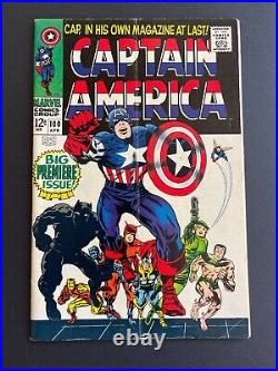 Captain America #100 Premiere Silver Age Issue (Marvel, 1968) VG