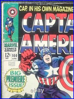 Captain America #100 SOLID VERY GOOD+ COMPLETE and UNRESTORED BEAUTY 1968