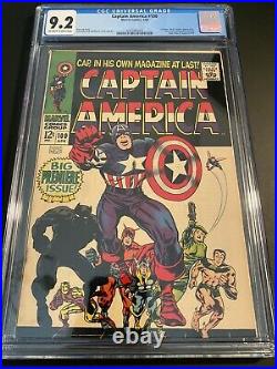 Captain America #100 Start Of Cap Series SA CGC 9.2 OW-W HOT D+ Series