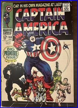 Captain America #100big Premiere Issue 1968 Silver-agekey Issue