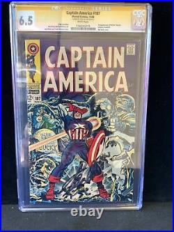 Captain America #107 CGC SS Graded 6.5 Stan Lee Signed