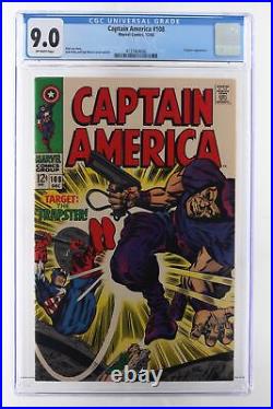 Captain America #108 Marvel 1968 CGC 9.0 Trapster Appearance