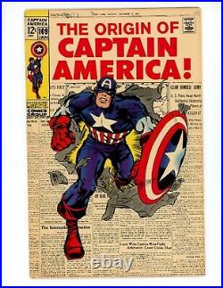 Captain America #109 1969 FN/VF 1st Print Jack Kirby Marvel Comic Book