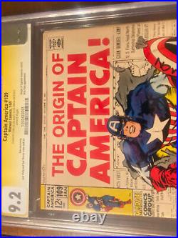 Captain America #109 1/69 Cgc 9.2 Ss Stan Lee & Simon! White Pages! Super Nice