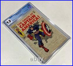 Captain America #109 CGC 9.0! WHITE! NICE! (OCaptain America!) 1969 Marvel