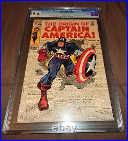 Captain America # 109 Cgc 9.6 Boston Pedigree Copy Marvel Origin Cap/bucky