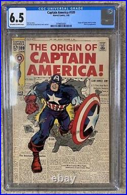 Captain America #109 January 1969 The Origins of Captain America CGC 6.5 Marvel