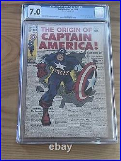 Captain America #109 January 1969 The Origins of Captain America CGC 7.0 Marvel