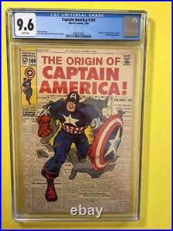 Captain America #109 Origin Retold Iconic Kirby Cover CGC 9.6 Marvel 1969