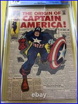Captain America #109 Origin Retold Iconic Kirby Cover CGC 9.6 Marvel 1969