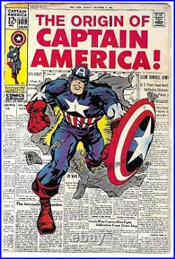 Captain America #109 Vf- 1968 Origin Retold Vs Nazis Stan Lee Jack Kirby Marvel