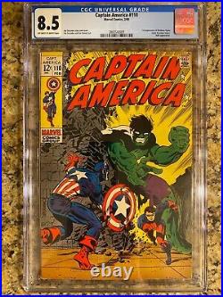 Captain America #110 Cgc 8.5 Vf+ / 1st Madame Hydra (viper) / Marvel Comic