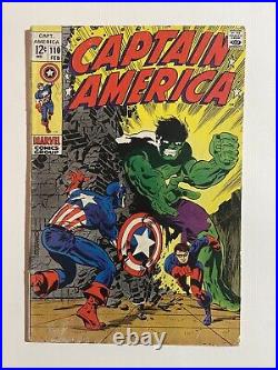 Captain America # 110 G+ Marvel Comic Book Rick Jones & Hulk