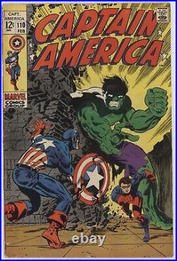 Captain America 110 Marvel 1969 VG FN Jim Steranko Hulk 1st Madame Hydra