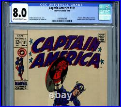 Captain America #111 CGC 8.0 1969 Marvel Viper HYDRA Amricons K64