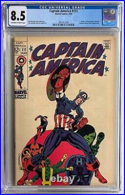 Captain America #111 CGC 8.5 (1969) JIM STERANKO! Death of Steve Rogers Viper