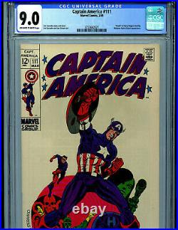 Captain America #111 CGC 9.0 VF/NM 1969 Silver Age Marvel Comic K21