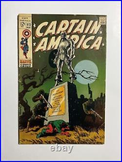 Captain America #113 (1969) 7.0 FN Marvel Silver Age Key Issue Avengers App