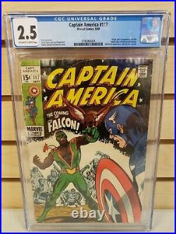 Captain America #117 1969 MARVEL Comics 1st Appearance Falcon Sam Wilson CGC 2.5