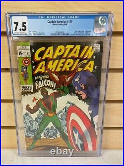 Captain America #117 CGC 7.5 (Marvel Comics 1969) 1st Appearance of the Falcon