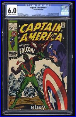 Captain America #117 CGC FN 6.0 1st Appearance Falcon! Stan Lee! Marvel 1969