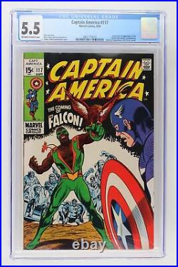 Captain America #117 Marvel 1969 CGC 5.5 1st App & Origin of The Falcon