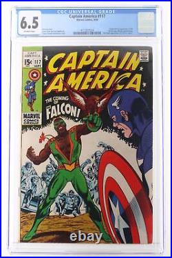 Captain America #117 Marvel 1969 CGC 6.5 1st App + Origin of Falcon