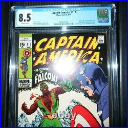 Captain America #117 Marvel 1973, 1st Appearance Falcon, CGC 8.5 (VERY FINE +)