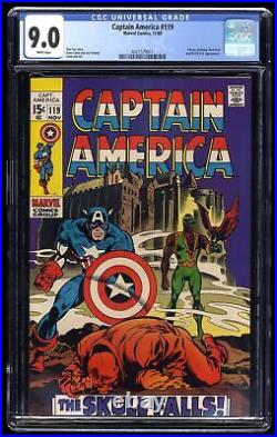 Captain America #119 CGC VF/NM 9.0 3rd Appearance Falcon! Red Skull! Marvel 1969