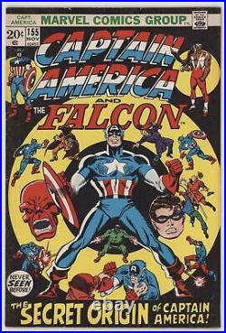 Captain America 155 Marvel 1972 VF Falcon Jack Monroe Red Skull Double Cover