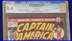 Captain America #157 1st Viper Marvel 1973 CGC 9.4 White CVA Exceptional