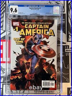 Captain America #1 CGC 9.6 1st Cameo of the Winter Soldier Red Skull Death 2005