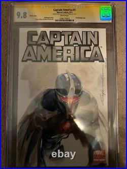 Captain America #1 CGC 9.8 SS Original Art Clayton CrainSigned Darkhawk