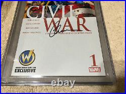 Captain America 1 CGC SS 9.8 Chris Evans Auto Civil War Golden Variant 2/16