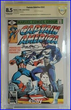 Captain America #241 CBCS Punisher Signed Frank Miller Sketch by Bob McLeod CGC