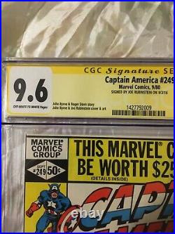 Captain America # 249 marvel comics Cgc 9.6 signature series Joe Rubinstein
