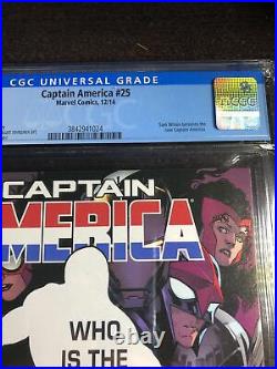 Captain America #25 CGC 9.8 WP (Marvel 12/14) 1st Sam Wilson as Cap