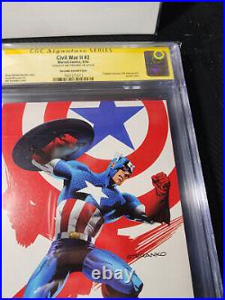 Captain America 2 CGC SS 9.8 Jim Steranko Top 1 Civil War Variant Avengers