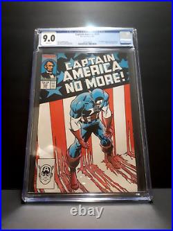 Captain America #332 CGC 9.0 CGC White pages Marvel Comics Steve Rogers resigns