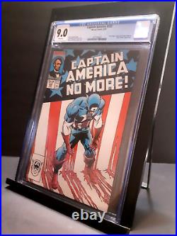 Captain America #332 CGC 9.0 CGC White pages Marvel Comics Steve Rogers resigns