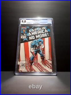 Captain America #332 CGC 9.0 CGC White pages Marvel Comics Steve Rogers resigns