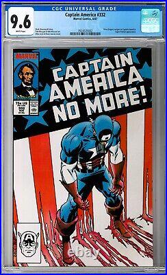 Captain America #332 CGC 9.6 (Aug 1987, Marvel) Mike Zeck, Super-Patriot app