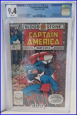 Captain America 358-361 CGC 9.6 WP First App #360 Crossbones Marvel Comics 1989