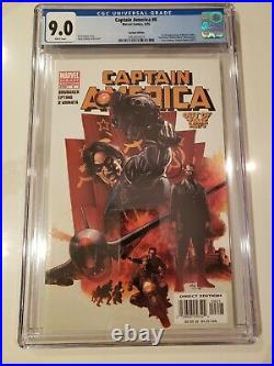 Captain America 6 variant CGC 9.0 Marvel Comics 2005 1st Winter Soldier & cover