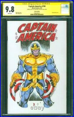 Captain America 700 CGC SS 9.8 Thanos Original art Sketch 2018 Avengers Endgame