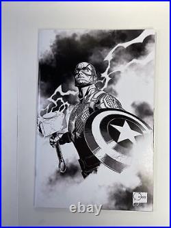 Captain America #750 2023 SDCC Marvel Fanfare Quesada B/W Variant