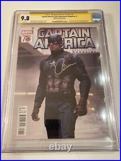 Captain America 75th Anniversary Magazine #1 signed Chris Evans CGC 9.8 NM Grade