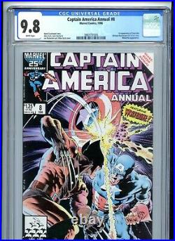 Captain America Annual #8 CGC 9.8 White Pages Classic Wolverine Cover