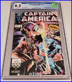 Captain America Annual #8 (marvel 1986) Cgc 9.2 Wp Classic Mike Zeck Cover
